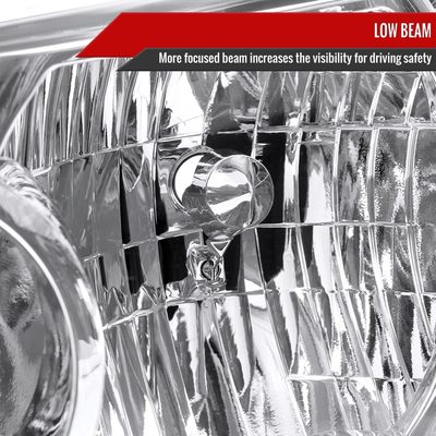 2004-2007 Toyota Highlander Factory Style Headlights Chrome/Clear Lens