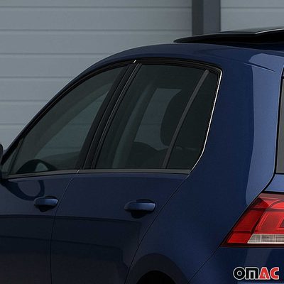 2015-2021 VW Golf Mk7 Window Molding Trim Streamer Stainless Steel Dark 4Pcs