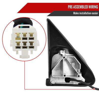 1998-2001 Dodge RAM 1500 2500 3500 Chrome Heated Towing Mirrors & Turn Signal