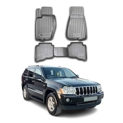 2005-2010 Jeep Grand Cherokee Floor Mats Liners Full Set All Weather Gray