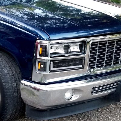 1988-1998 Chevy/GMC C10 C/K LED Strip Bumper Corner Signal Lights Matt Black