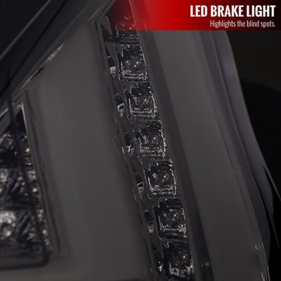 2014-2019 Ford Fiesta Hatchback LED Bar Tail Lights Chrome/Smoke Lens