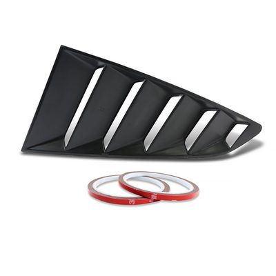 2015-2018 Ford Mustang Black ABS Quarter Side Window Louvers Vent