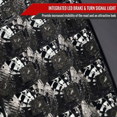 2007-2009 Dodge RAM 1500/2500/3500 LED Tail Lights Chrome Housing/Smoke Lens