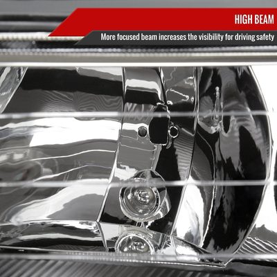 2006-2008 Hyundai Sonata Projector Style Headlights Matte Black/Clear Lens