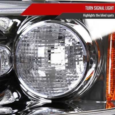 1994-1997 Honda Accord Dual Halo Projector Headlights Chrome/Clear Lens