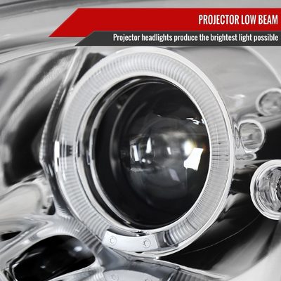2006-2009 Ford Fusion Dual Halo Projector Headlights Chrome/Clear Lens