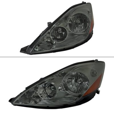 2006-2010 Toyota Sienna Factory Headlights w/Amber Reflector Chrome/Smoke