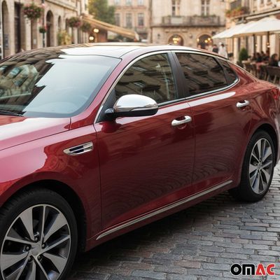 2016-2020 Kia Optima 4.gen Sedan Side Mirror Cover Caps Stainless Steel Silver 2 Pcs