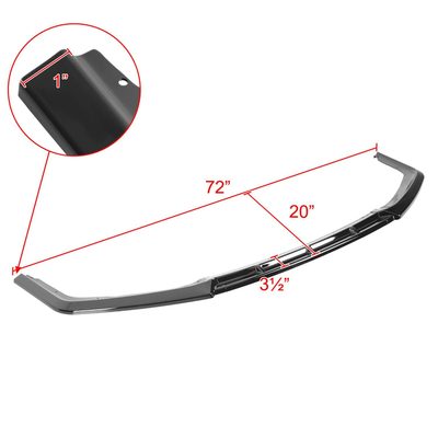 2017-2021 Honda Civic Si Glossy Black 3Pcs Front Bumper Lip Spoiler Kit
