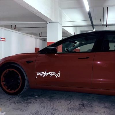 Reflective Robotaxi Decal | Tesla Body & Window Waterproof PVC Sticker