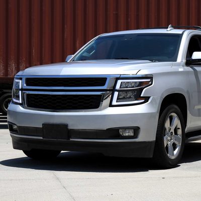 For Chevrolet Tahoe 2015-2020 Full LED DRL Sequential Headlights Matte Black Housing Clear Lens