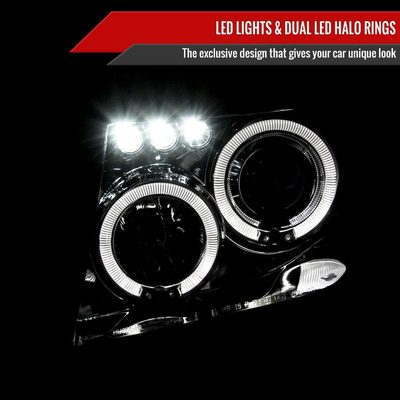 2005-2007 Nissan Pathfinder/ 05-2008 Frontier Dual Halo Headlights Chrome