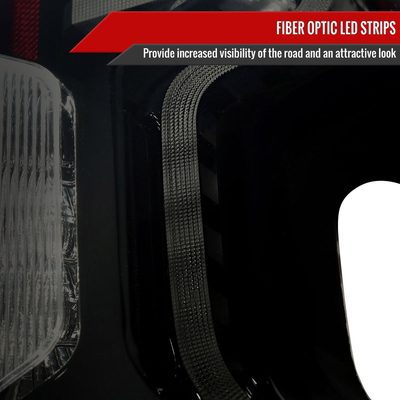2019-2023 Chevy Silverado 1500/2500HD/3500HD LED Tail Lights Matt Black/Smoke