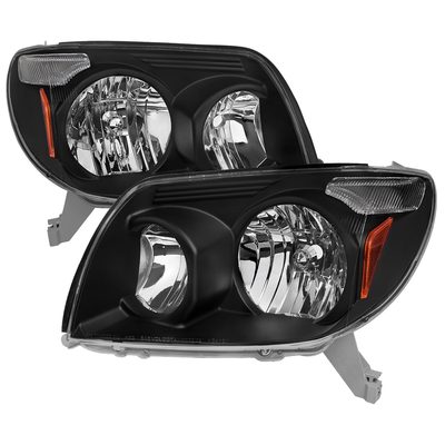 2003-2005 Toyota 4Runner Factory Style Headlights Matte Black/Clear Lens