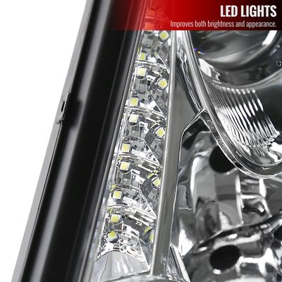 2000-2005 Toyota Celica Projector Headlights SMD LED Light Strip Chrome/Clear