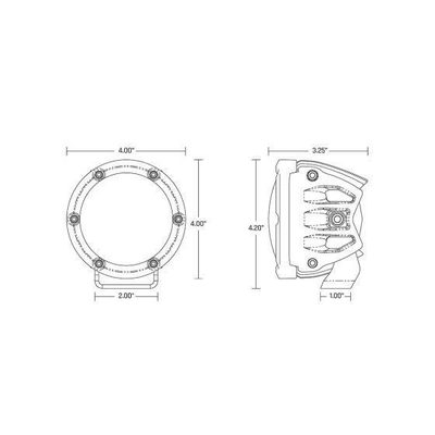 Faro Redondo Rigid 360 Series RGB de 4" Diffused (par)