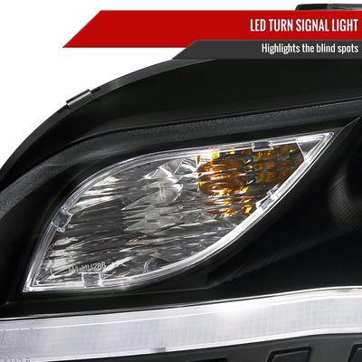 2006-2008 Audi A4 R8 Style LED Light Bar Projector Headlights Matt Black/Clear