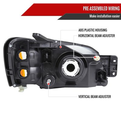 2000-2004 Subaru Legacy Brighton/2003-2006 Baja Sport Factory Headlights Black