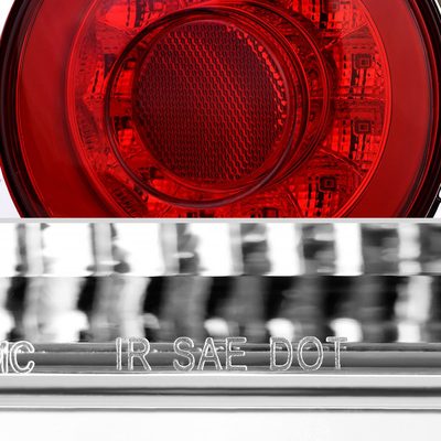 1995-1998 Nissan Skyline GT R33 JDM Red LED Tail Lights Chrome/Red Lens