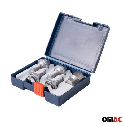 Wheel Lock Kit for Mercedes EQA EQB EQC EQE EQS M14X1.5 Chromed 4Locks & 1Key