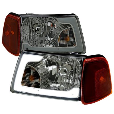 2001-2011 Ford Ranger LED Factory Headlights Amber Corner Lamp Chrome/Smoke