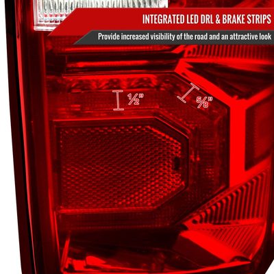 2016-2022 Toyota Tacoma Sequential Signal LED Tail Lights Chrome/Red Lens