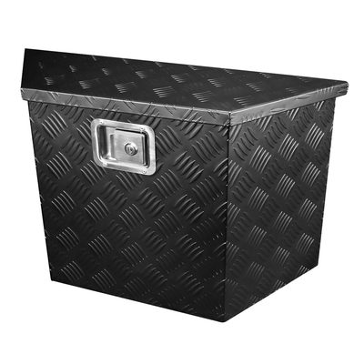 Universal 15~28" Black Heavy Duty Truck Trailer Tongue Tool Box w/ Lock & Keys