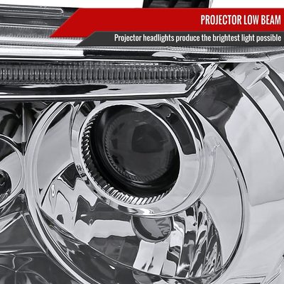 2007-2013 Toyota Tundra/ 08-2017 Sequoia Single Halo Projector Headlights Chrome