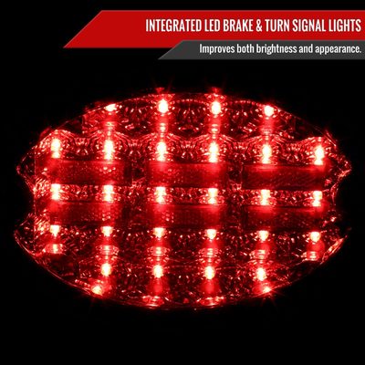 1997-2004 Chevy Corvette C5 4PC LED Tail Lights Chrome Housing/Smoke Lens