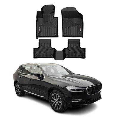 2018-2026 Volvo XC60 Premium Floor Mats Liners First and Second Row Set Black