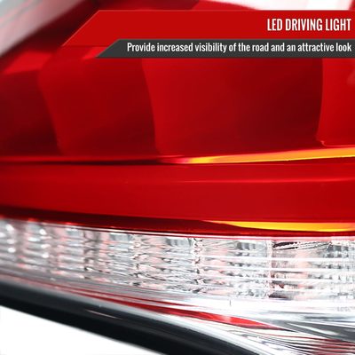 2010-2016 Hyundai Genesis Coupe White Bar LED Tail Lights Chrome/Red
