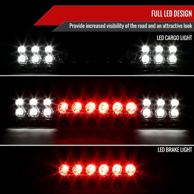 1999-2002 Chevy Silverado/1999-2006 GMC Sierra LED 3rd Brake Light - RS Chrome