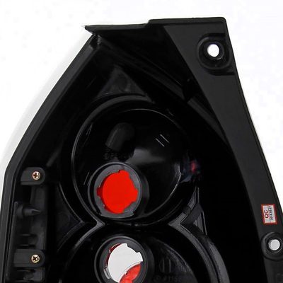 2004-2009 Hyundai Tucson Tail Lights Matte Black Housing/Clear Lens