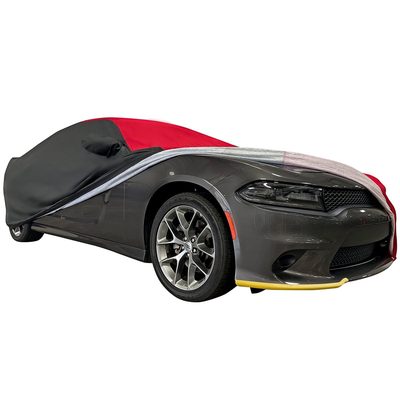 2005-2023 Dodge Charger Ultraguard Plus Car Cover - 300D Indoor/Outdoor Protection - Red/Black
