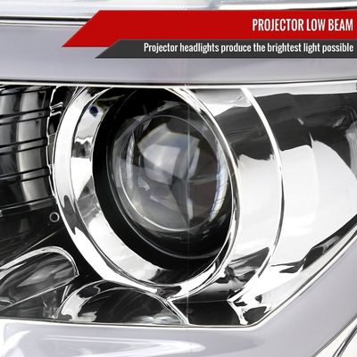 2015-2017 Ford F-150 LED Bar Projector Headlights Turn Signals Chrome / Clear