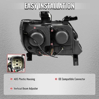 For Chevrolet Colorado 2015-2022 Factory Headlights Matte Black Housing Clear Lens