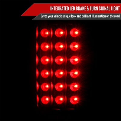 2007-2009 Dodge RAM LED Tail Lights Matte Black Housing/Clear Lens