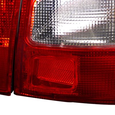 1992-1995 Honda Civic 3DR Hatchback Tail Lights Chrome/Red Clear Lens