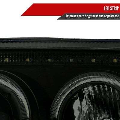 1999-2005 VW Jetta/Bora Mk4 Dual Halo Projector Headlights LED Light Smoke