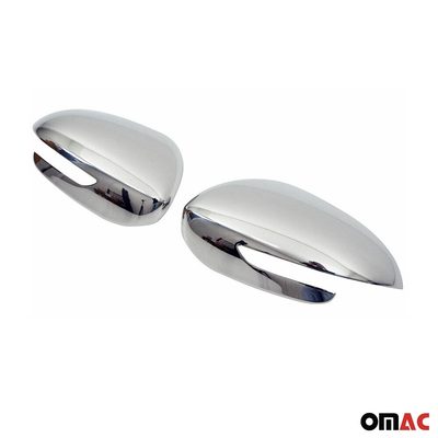 2017-2022 Kia Sportage Side Mirror Cover Caps Stainless Steel Silver 2 Pcs