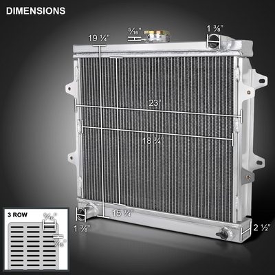 1984-1995 Toyota Pickup 4Runner 2.4L L4 Alu 3-Row Performance Radiator
