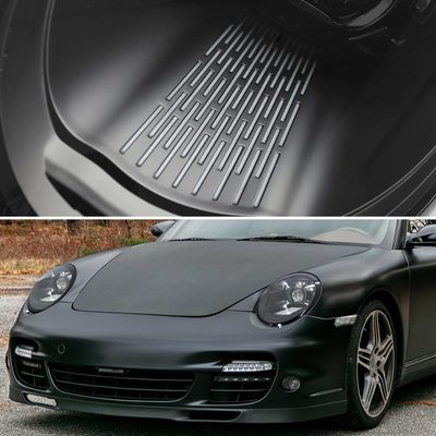 For Porsche 911 997.2 2009-2013 LED Projector DRL Headlights Matte Black Glossy Accents Clear Lens
