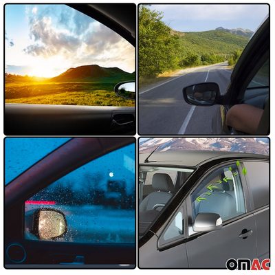 1989-1995 BMW 5 Series M5 E34 Sedan & Touring Window Visor Vent Rain Deflector 2Pcs Smoke