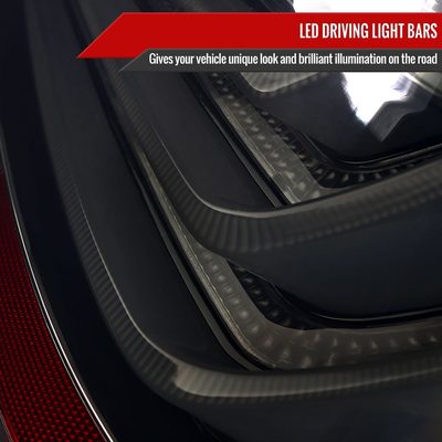 2004-2007 BMW E60 5 Series Sedan LED Tail Lights Glossy Black/Smoke Lens