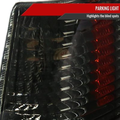 1993-1998 Jeep Grand Cherokee Corner Lights w/ Amber Reflectors Chrome/Smoke