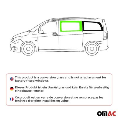 2016-2024 Mercedes Metris Window Glass Fit Kit Front Left Side L2 L3