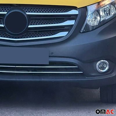 2016-2024 Mercedes Metris Front Bumper Trim Molding Stainless Steel
