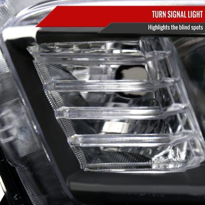 2016-2023 Toyota Tacoma LED Bar Projector Headlight Matte Black/Clear Lens