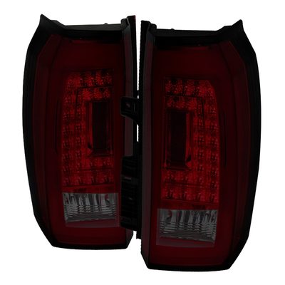 2015-2020 GMC Yukon/Yukon XL Denali SLE/SLT LED Tail Lights Chrome/Red Smoke
